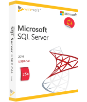 Microsoft SQL Server 2016 - 25 Pack User CALs Microsoft SQL Server 2016 - 25 Pack User CALs
