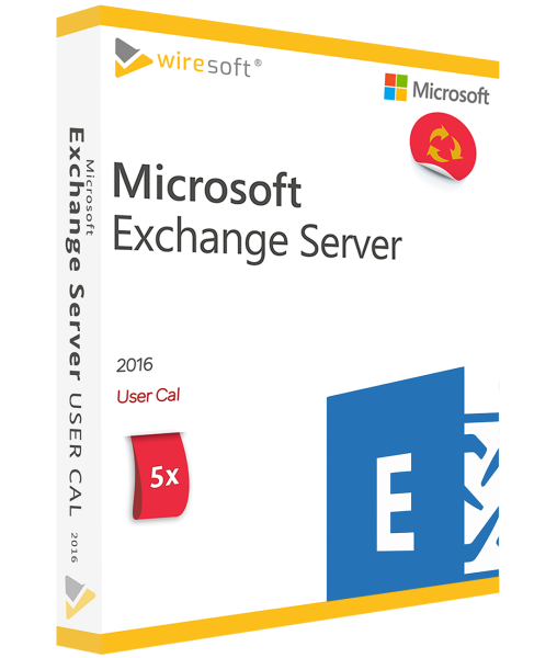 MICROSOFT EXCHANGE SERVER 2016 - 5 PACK USER CAL